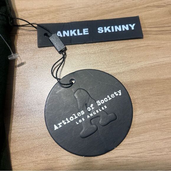 Articles of Society Sarah Skinny Jeans Linden Dark Hunter Green Size 30 - Picture 3 of 11